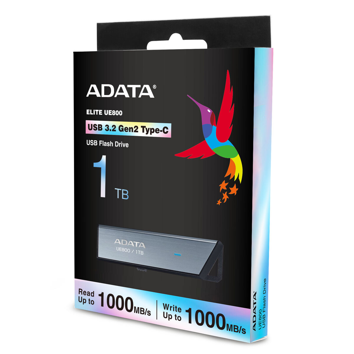 USB-pulk Adata AELI-UE800-1T-CSG 1 TB Must Hõbedane
